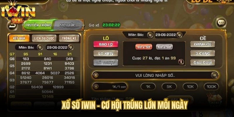Xổ số IWIN – Cơ hội trúng lớn mỗi ngày